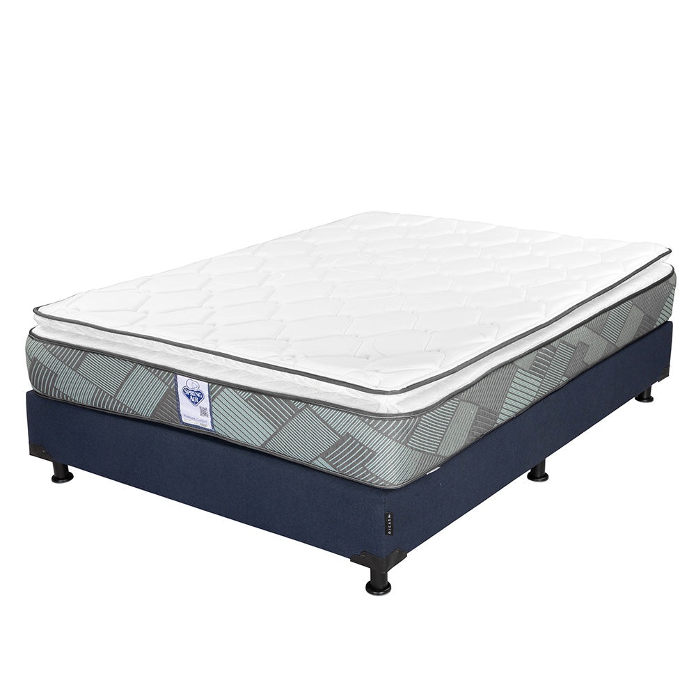 Colchón Spring Air Baggio con Box con Ropa de Cama