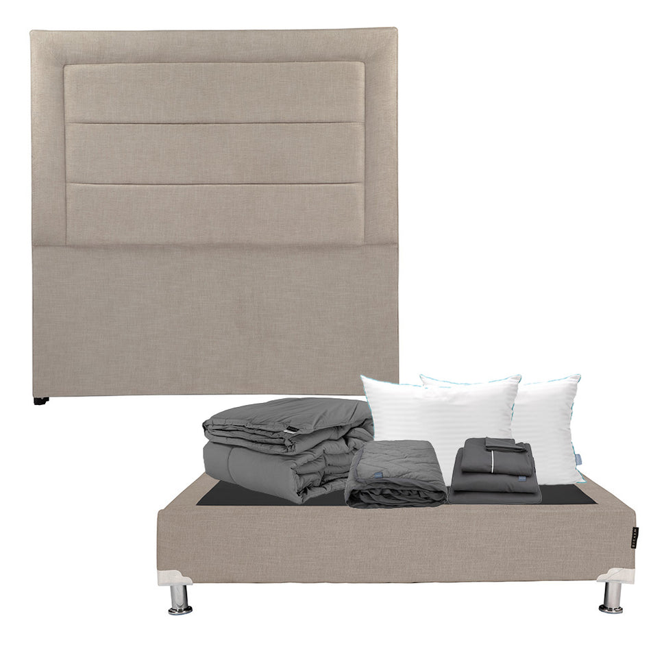 Cabecera Blend Con Box Con Ropa de Cama