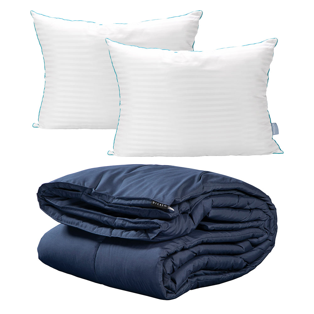 Edredón Homy Azul Marino con Ropa de Cama