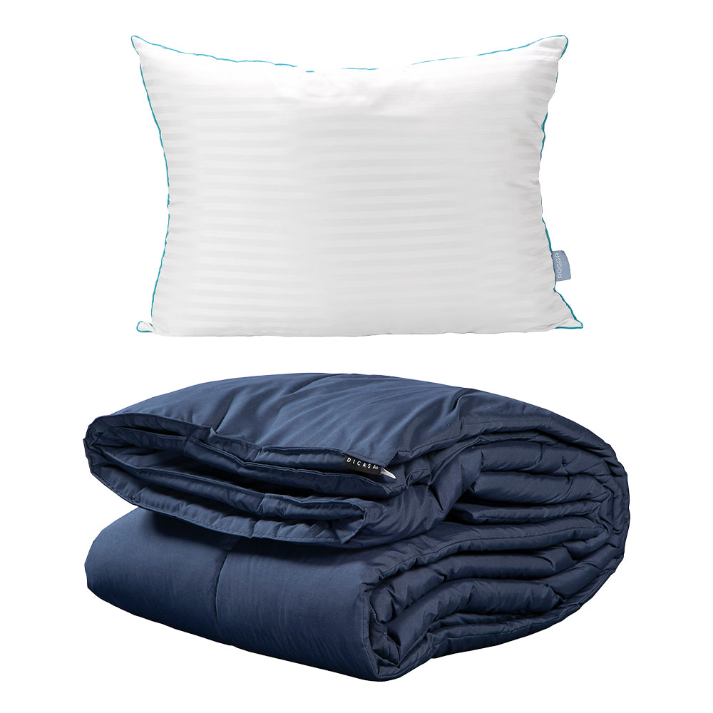 Edredón Homy Azul Marino con Ropa de Cama