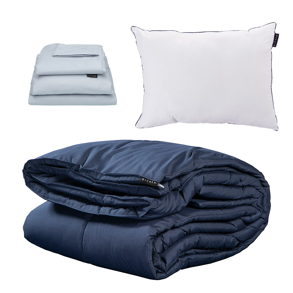Edredón Homy Azul Marino con Ropa de Cama