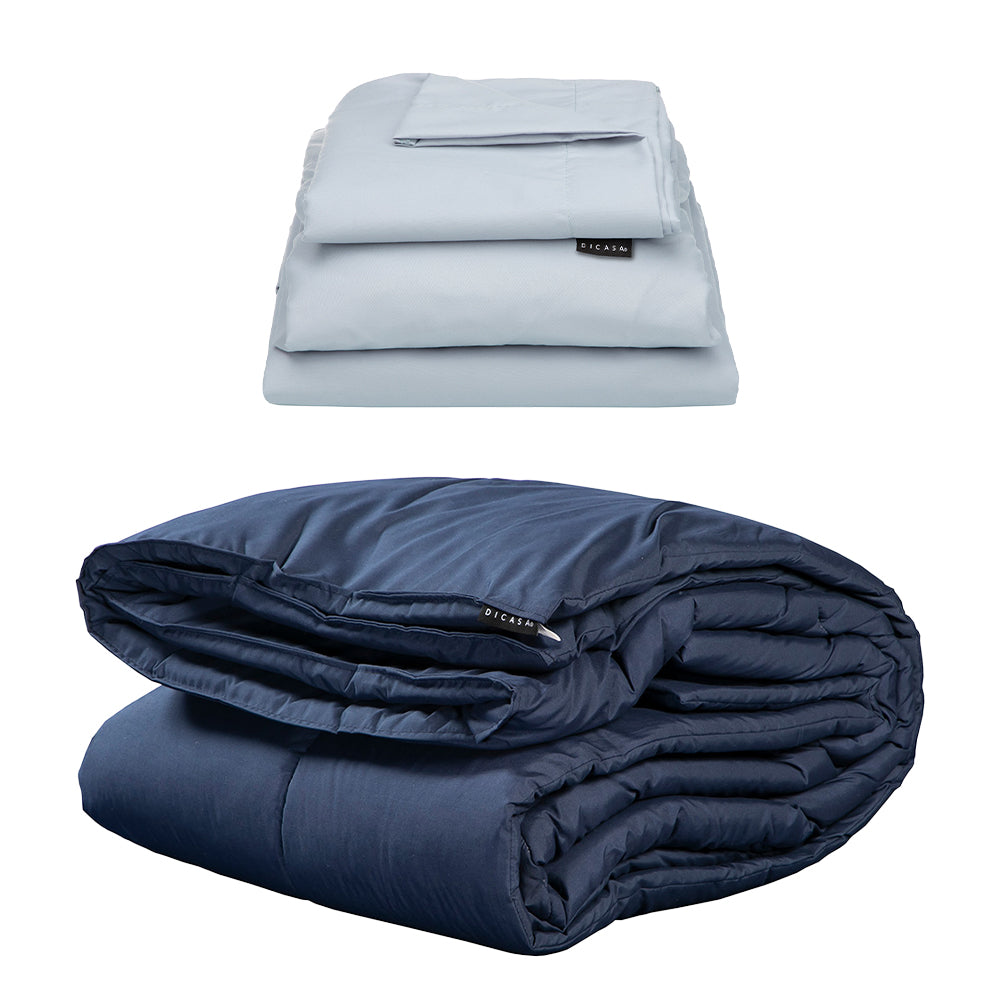 Edredón Homy Azul Marino con Ropa de Cama