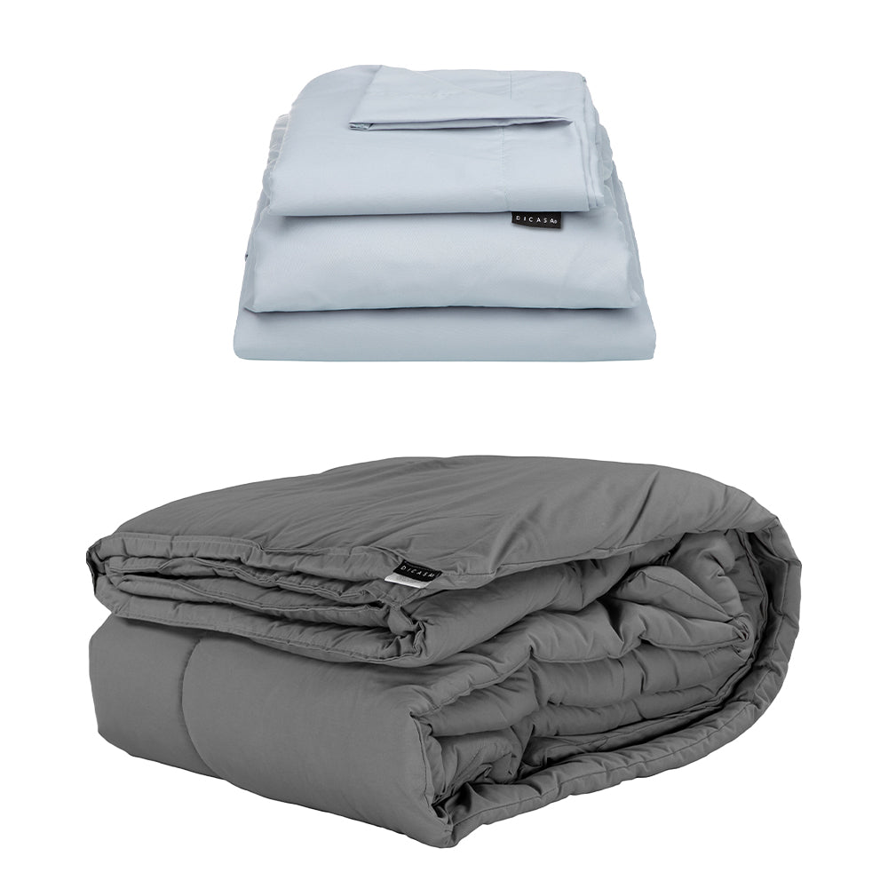 Edredón Homy Gris con Ropa de Cama