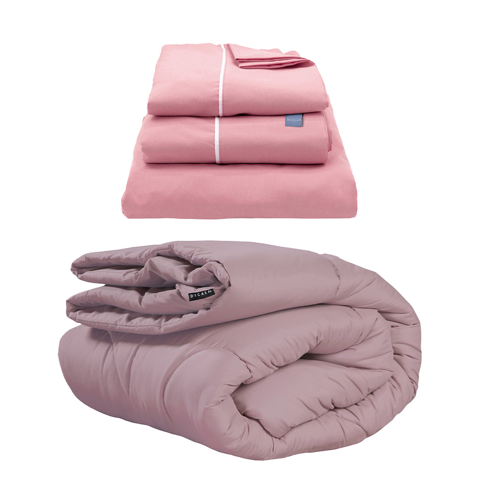 Edredon Homy Lila con Ropa de Cama
