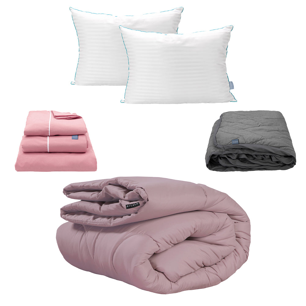Edredon Homy Lila con Ropa de Cama