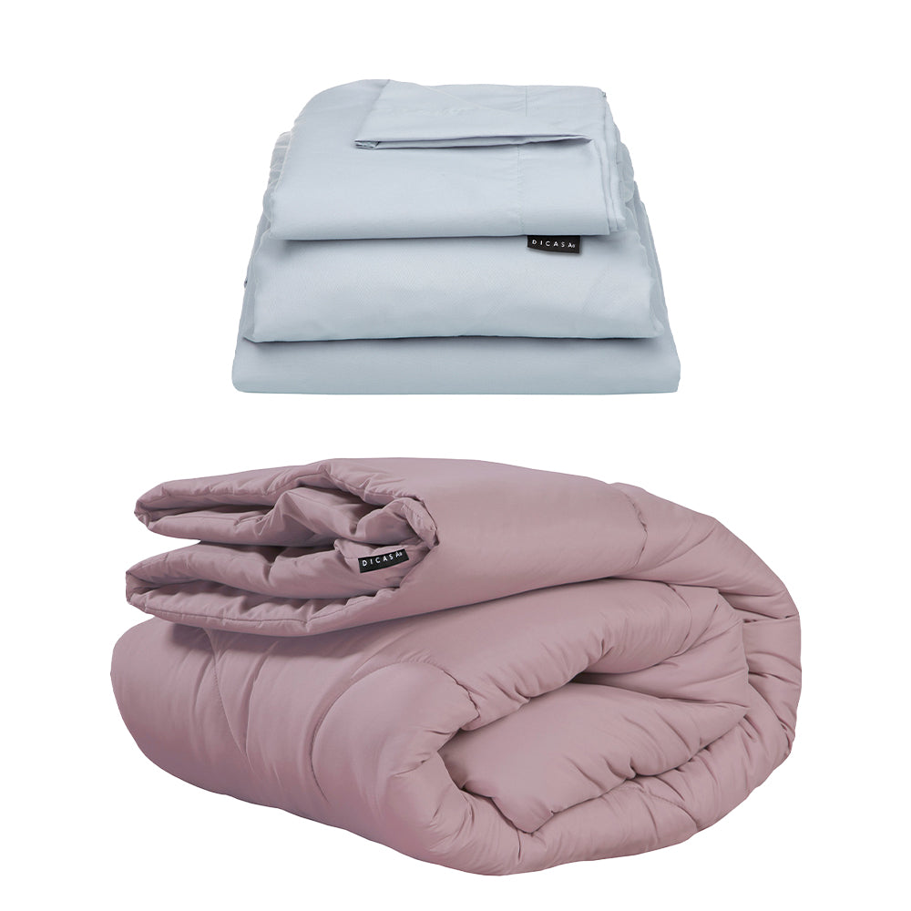 Edredon Homy Lila con Ropa de Cama