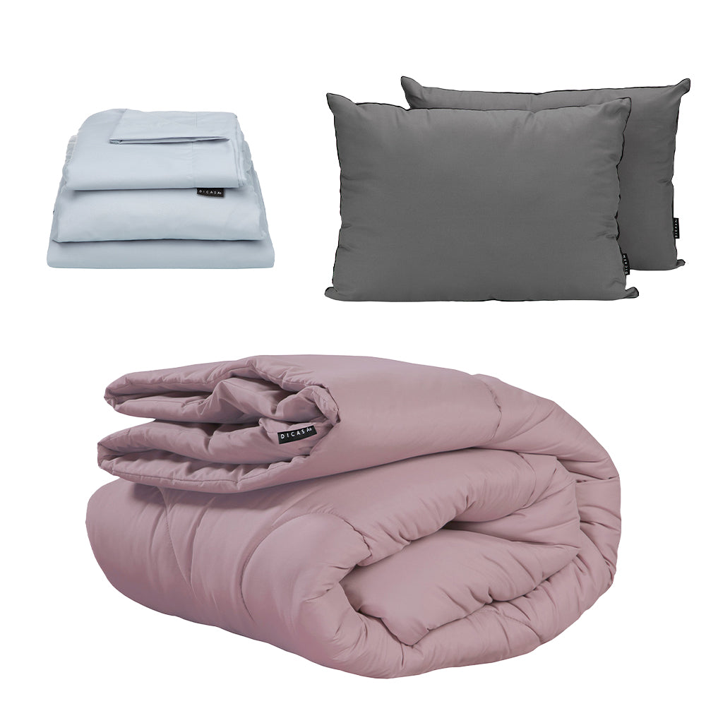 Edredon Homy Lila con Ropa de Cama