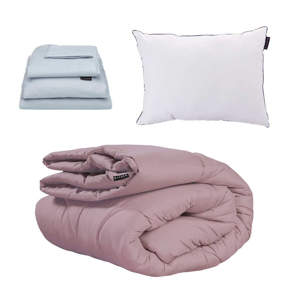 Edredon Homy Lila con Ropa de Cama