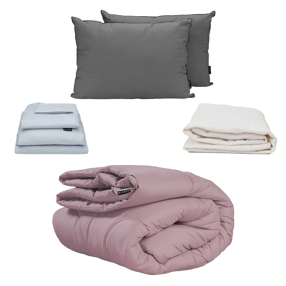 Edredon Homy Lila con Ropa de Cama