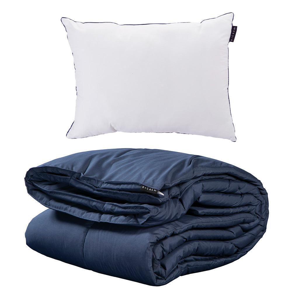 Edredón Homy Azul Marino con Ropa de Cama