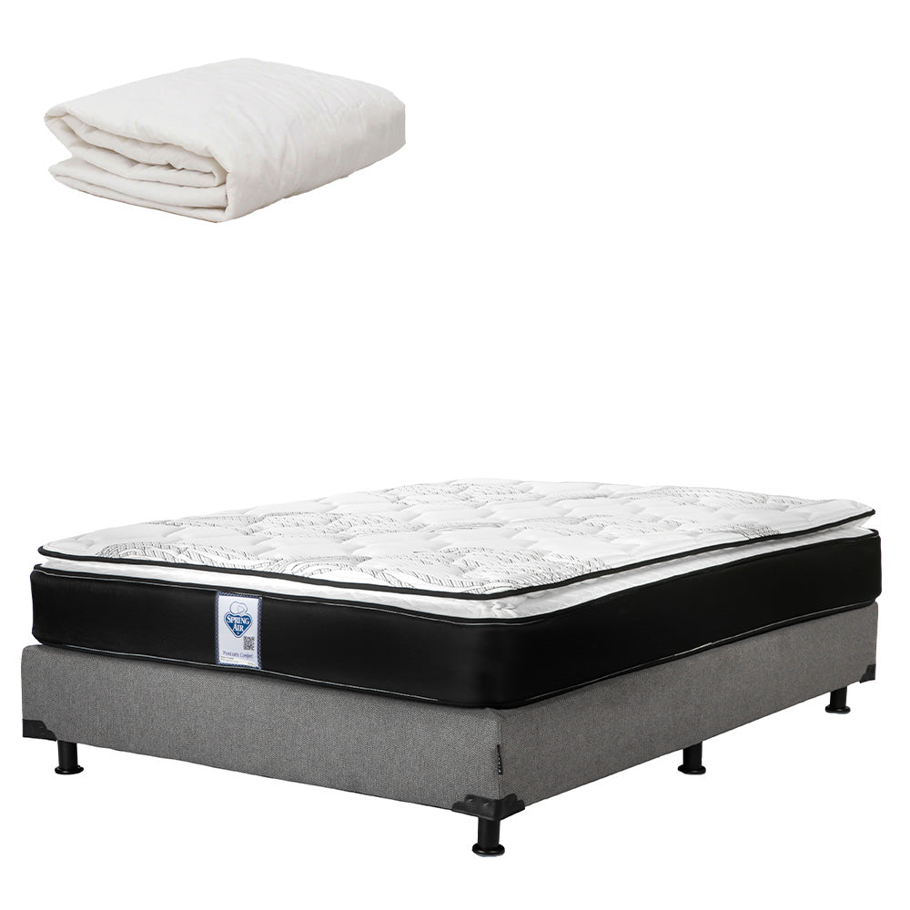 Colchón Spring Air Premier con Box con Ropa de Cama
