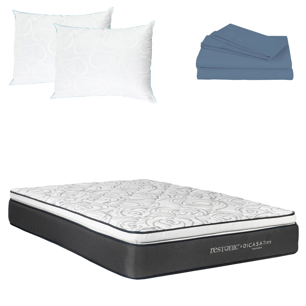 Colchón Restonic Trini con Ropa de Cama