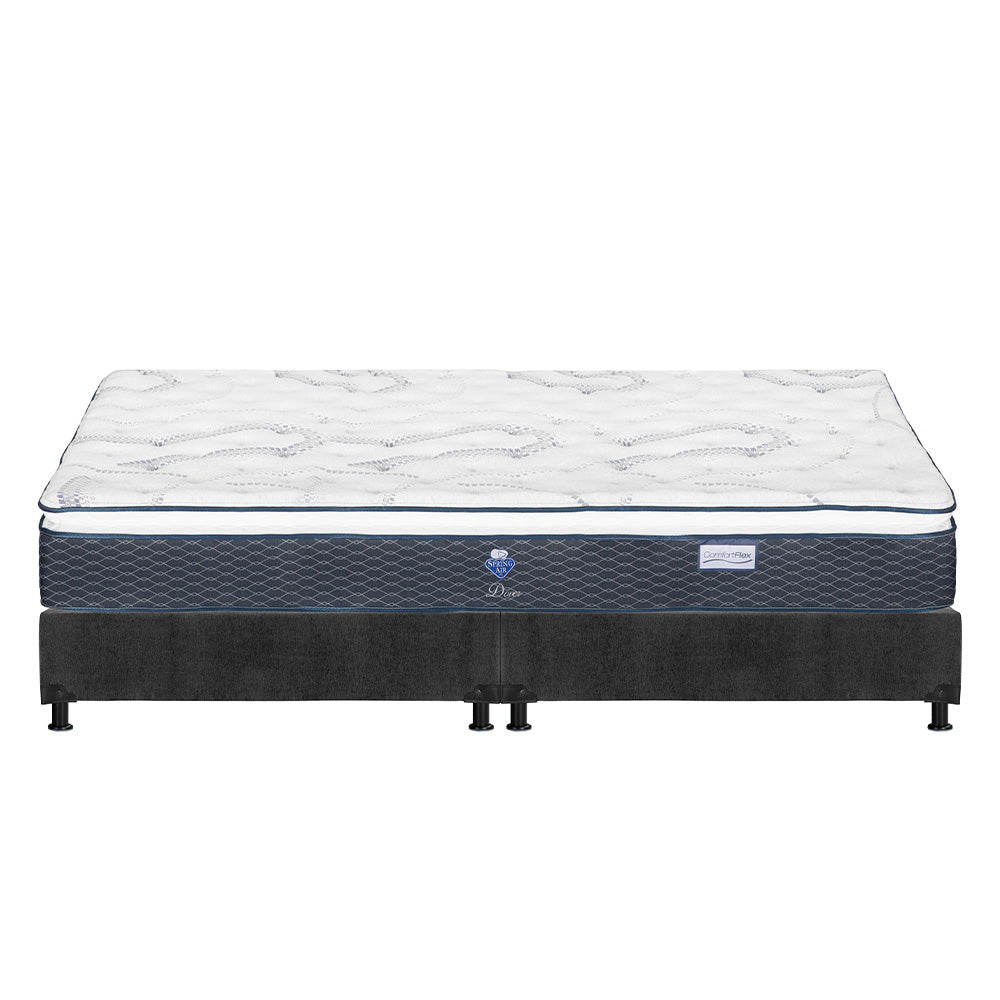 Colchón Spring Air Dover con Box con Ropa de Cama