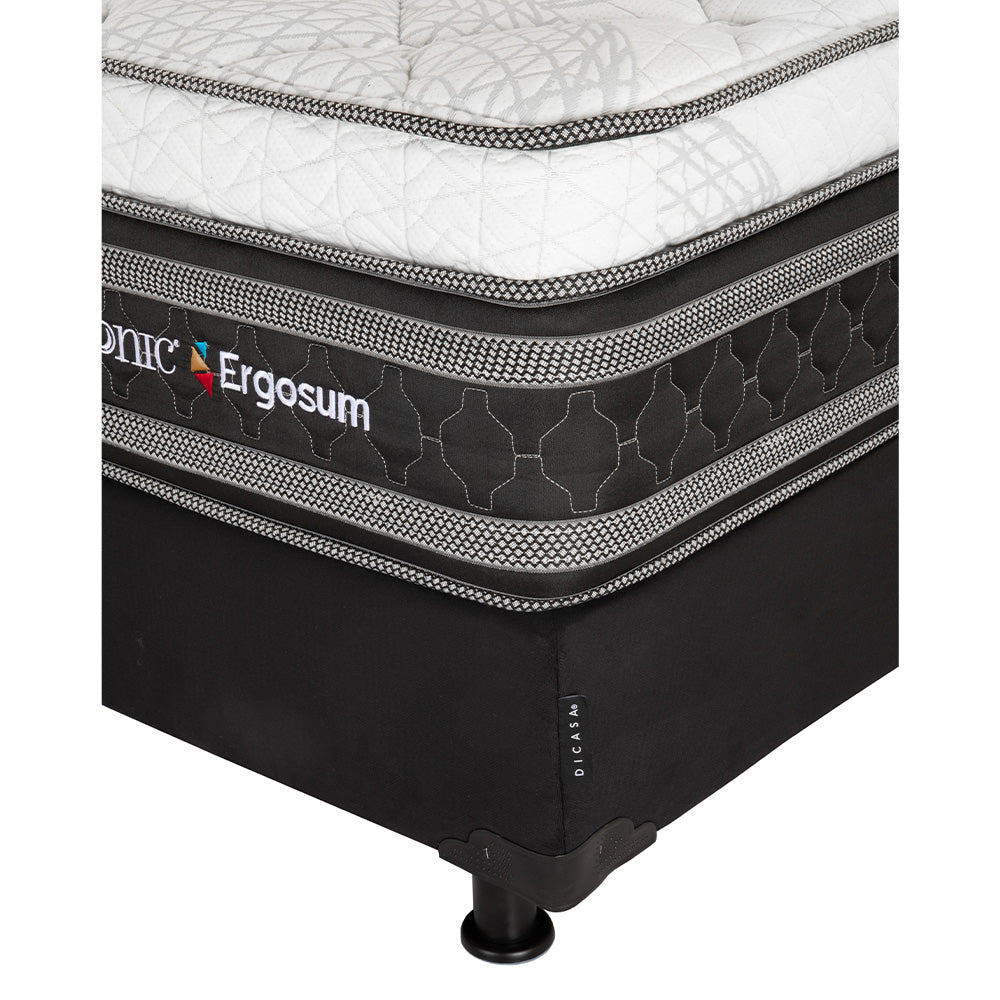 Colchón Restonic Ergosum Con Box Con Ropa de Cama