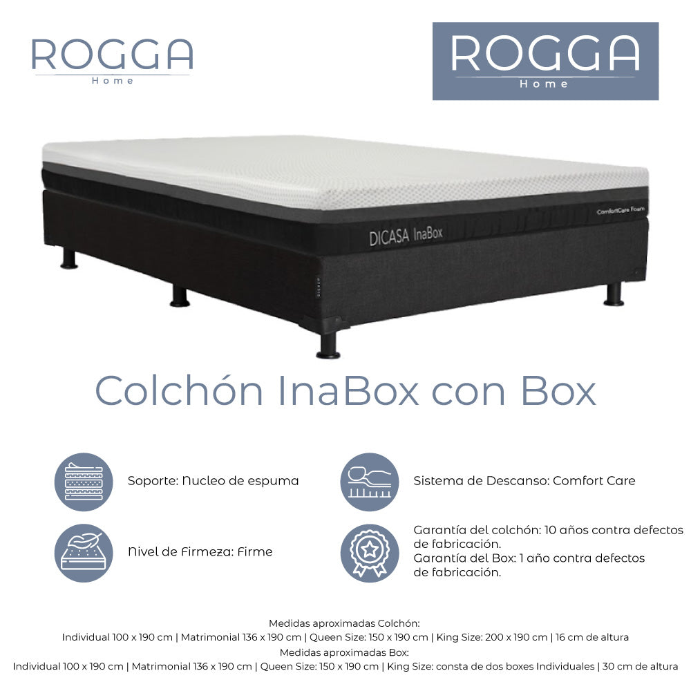 Colchón Restonic InaBox con Box con Ropa de Cama