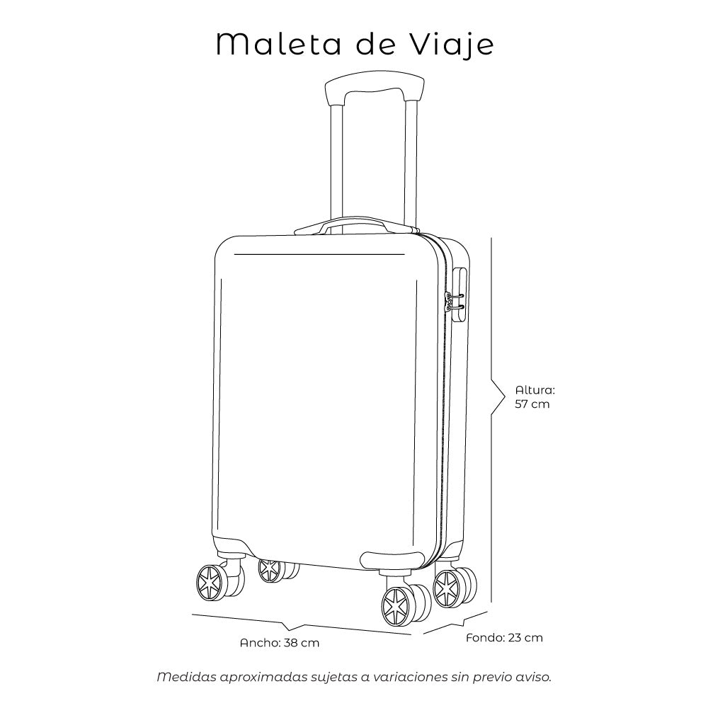 Maleta de Cabina rígida con ruedas 10kg
