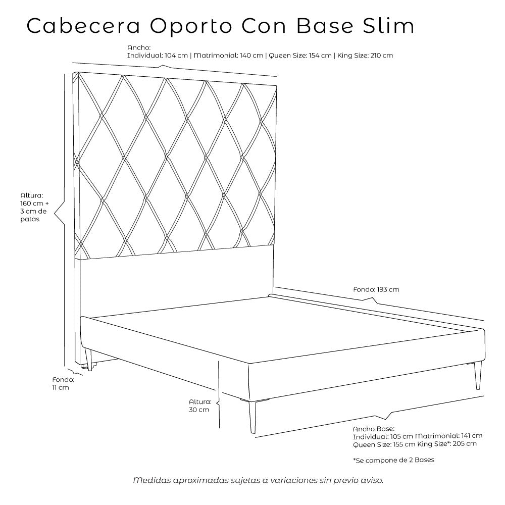 Cabecera Oporto con Base Slim