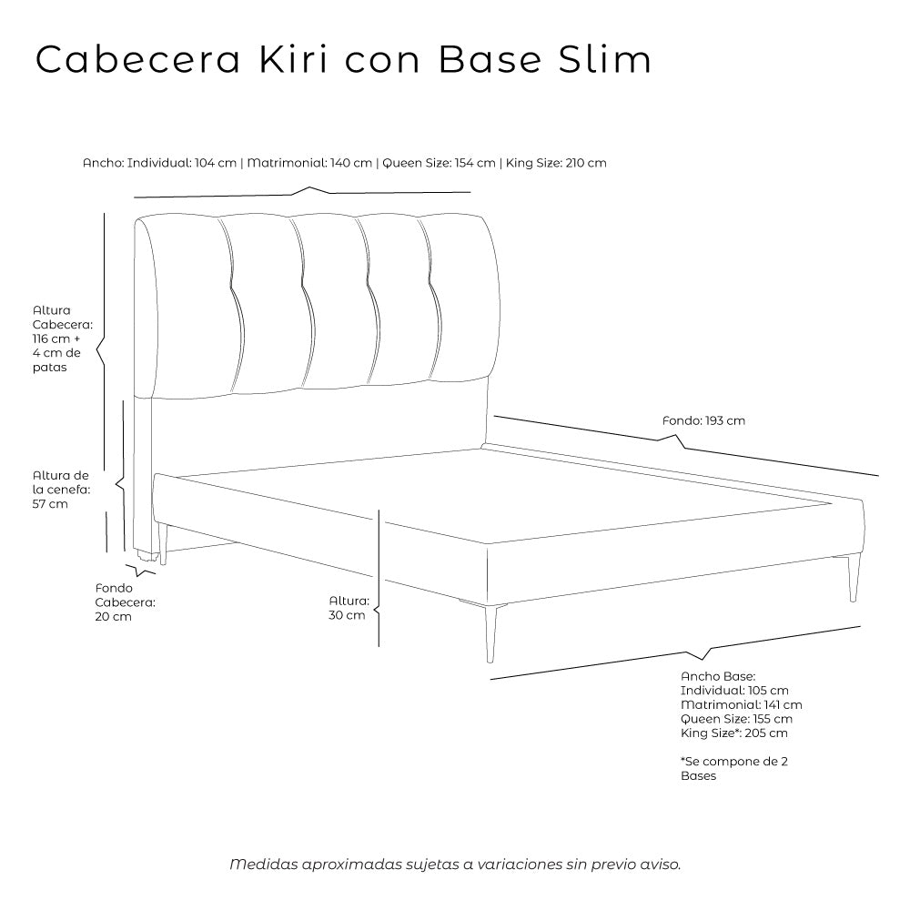 Cabecera Kiri con Base Slim
