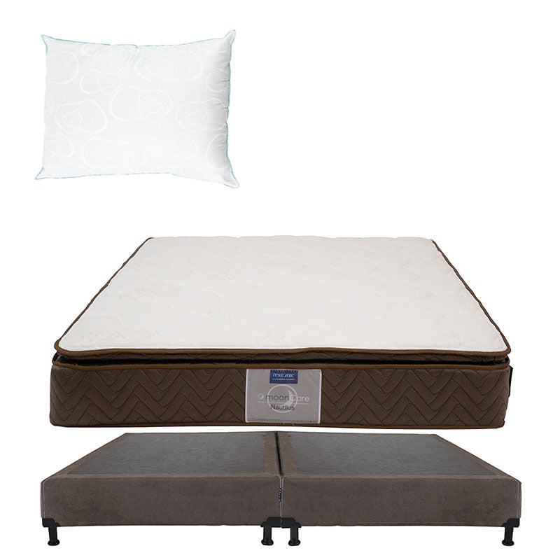 Colchón Restonic Nautilus Con Box Con Ropa de Cama