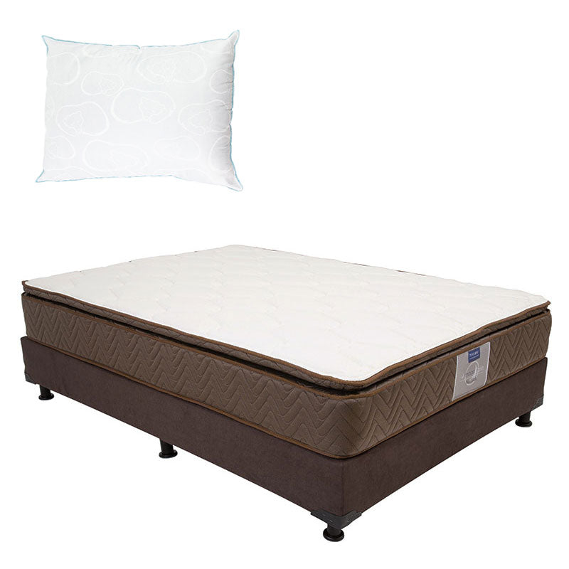 Colchón Restonic Nautilus Con Box Con Ropa de Cama