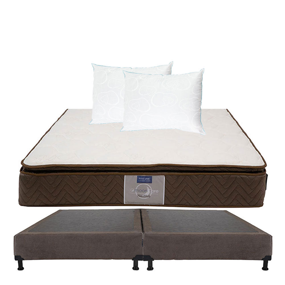 Colchón Restonic Nautilus Con Box Con Ropa de Cama