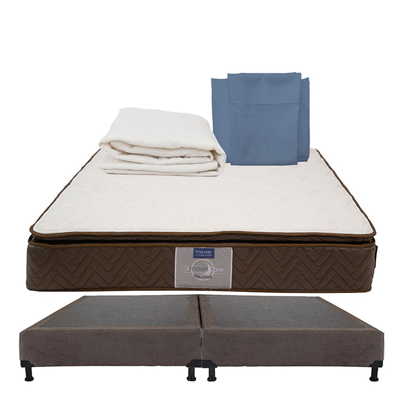 Colchón Restonic Nautilus Con Box Con Ropa de Cama