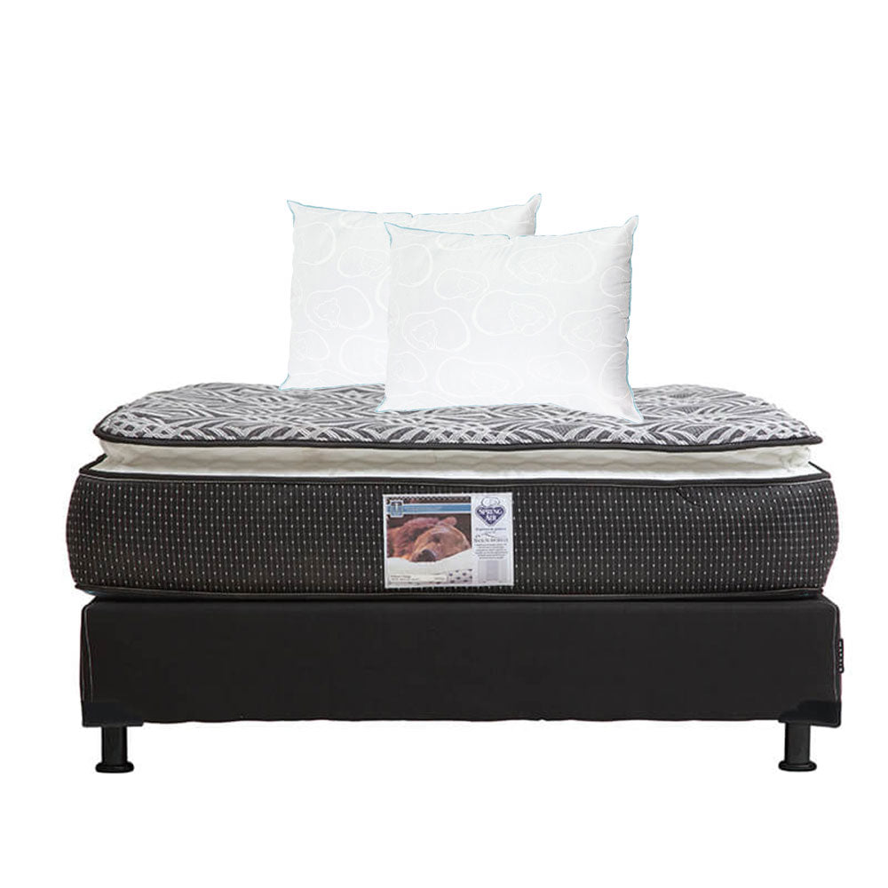 Colchón Spring Air Omega con Box con Ropa de Cama