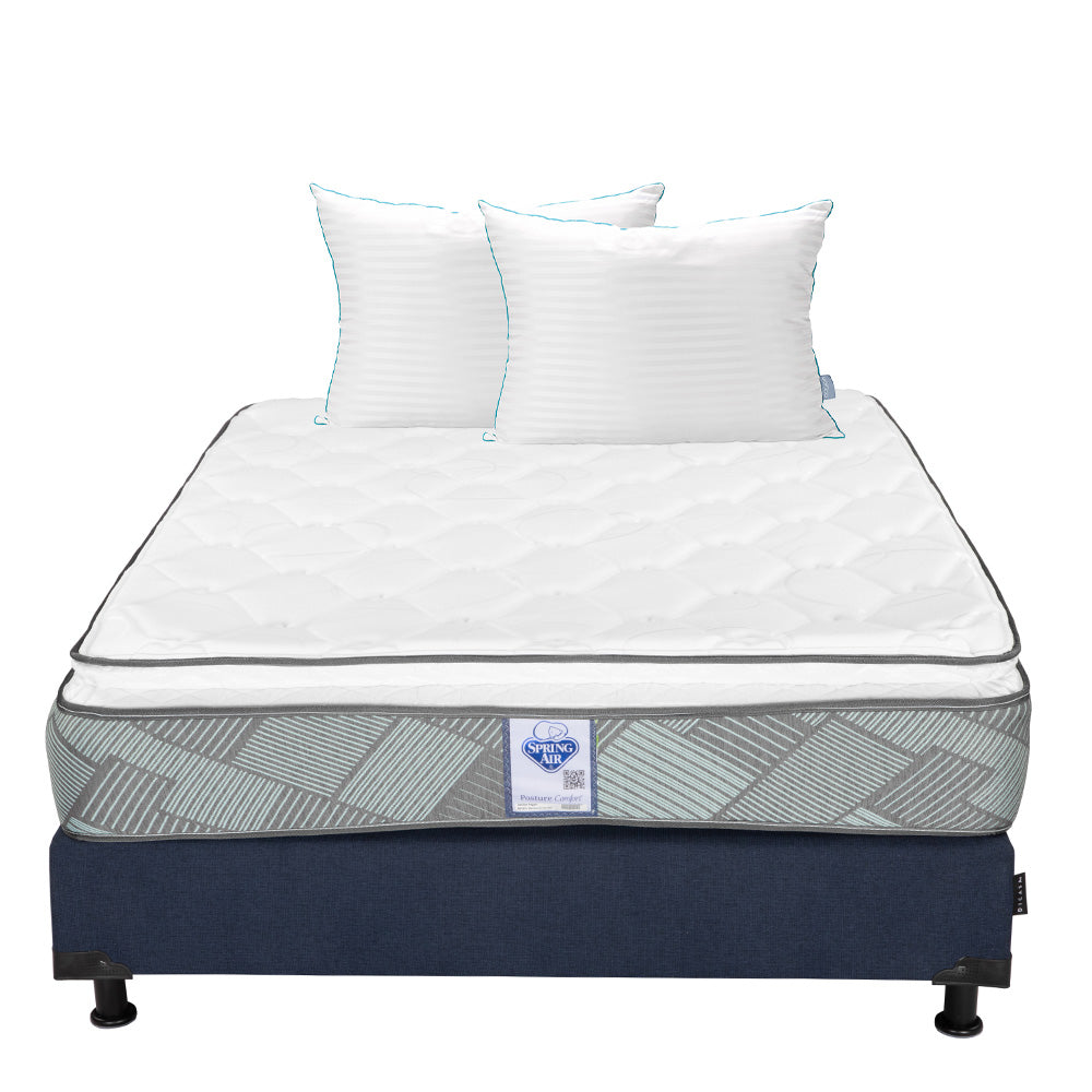 Colchón Spring Air Baggio con Box con Ropa de Cama