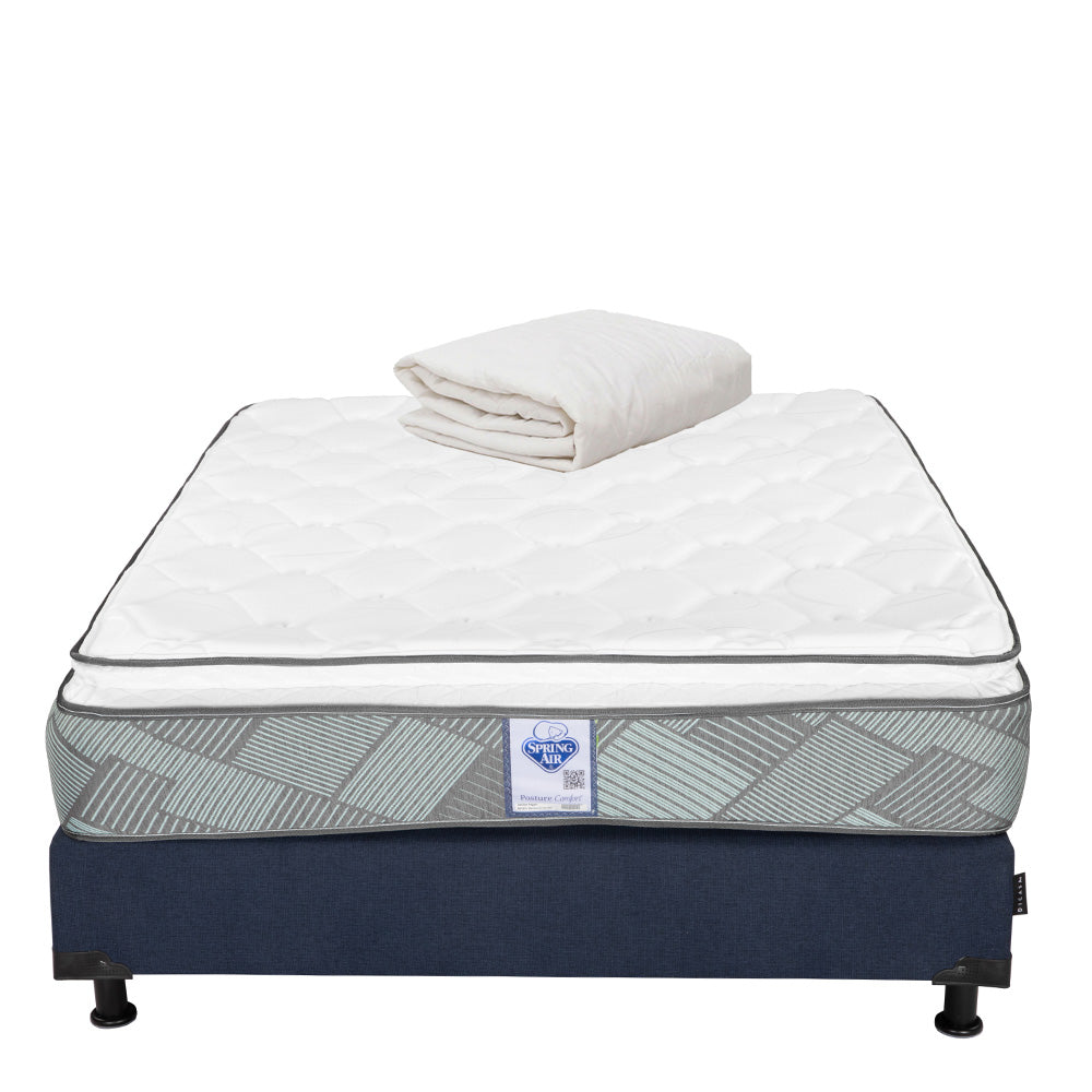 Colchón Spring Air Baggio con Box con Ropa de Cama