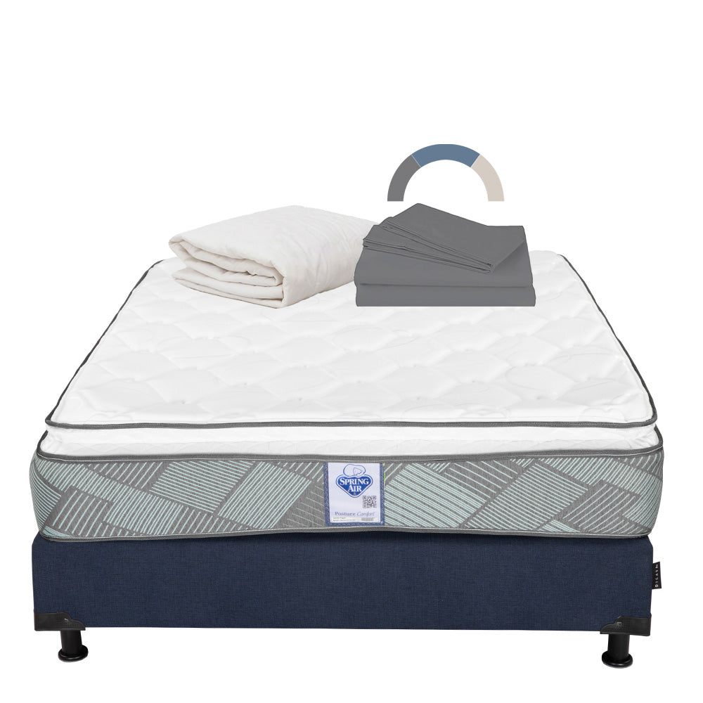 Colchón Spring Air Baggio con Box con Ropa de Cama