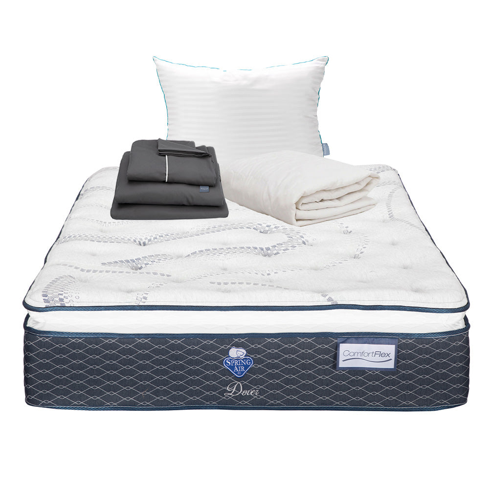 Colchón Spring Air Dover con Ropa de Cama
