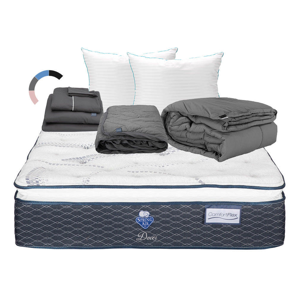 Colchón Spring Air Dover con Ropa de Cama