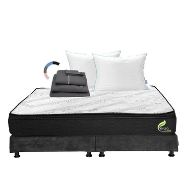 Colchón con Box y Ropa de Cama