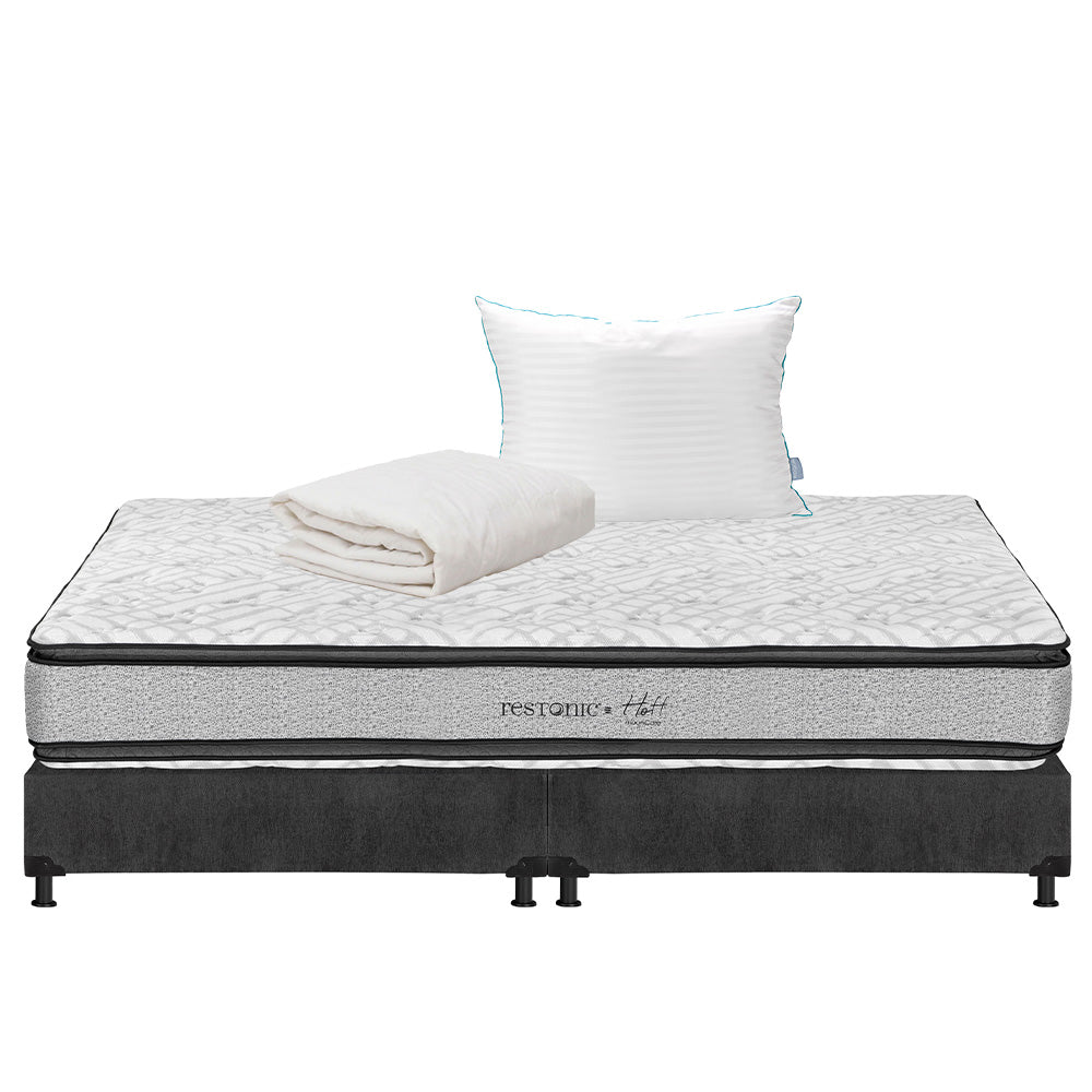 Colchón Restonic Hoff con Box con Ropa de Cama