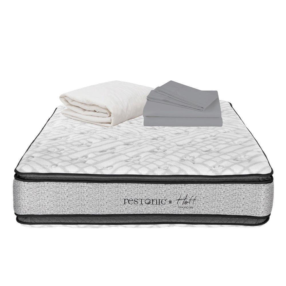 Colchón Restonic Hoff con Ropa de Cama