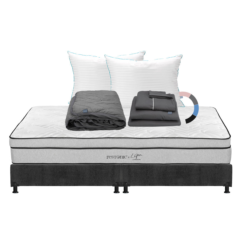 Colchón Restonic Lipa con Box con Ropa de Cama