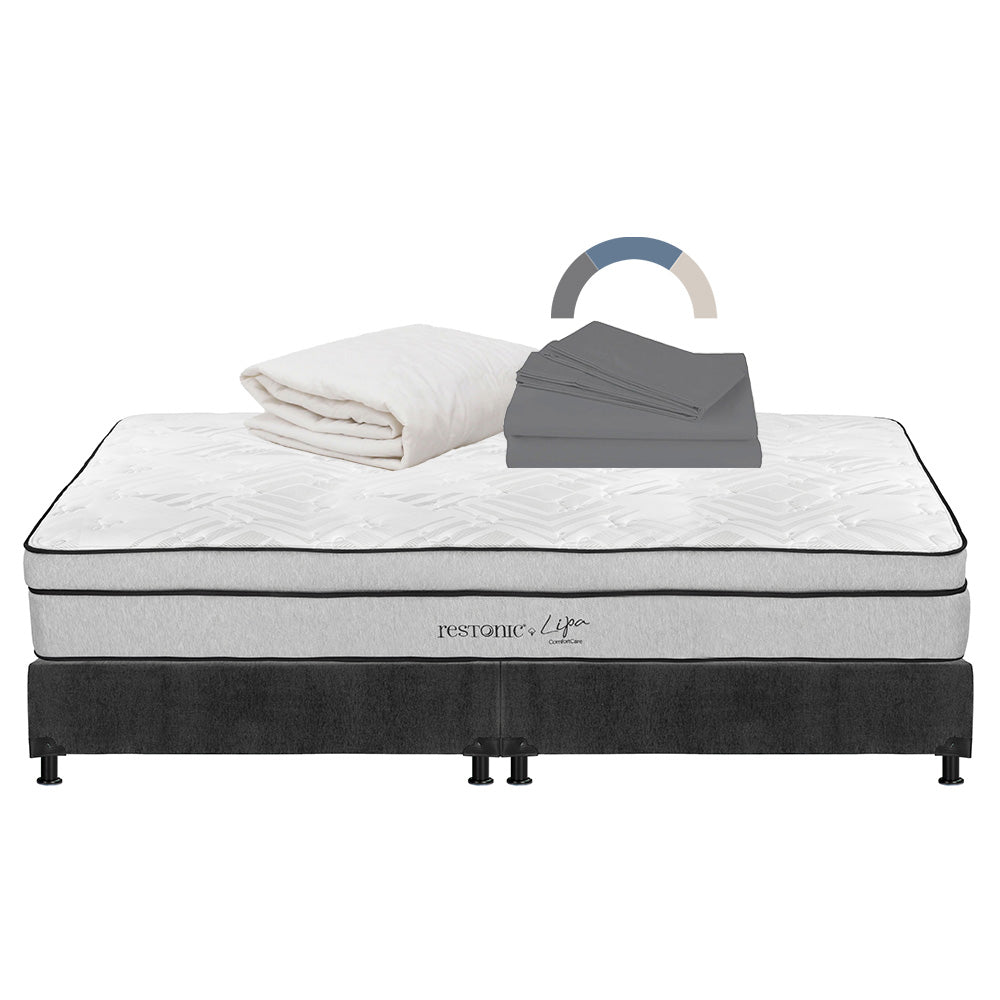 Colchón Restonic Lipa con Box con Ropa de Cama