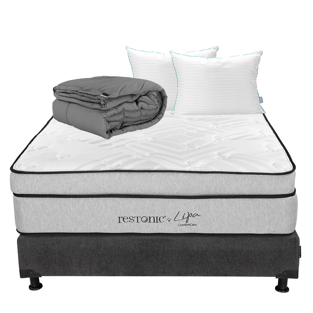 Colchón Restonic Lipa con Box con Ropa de Cama