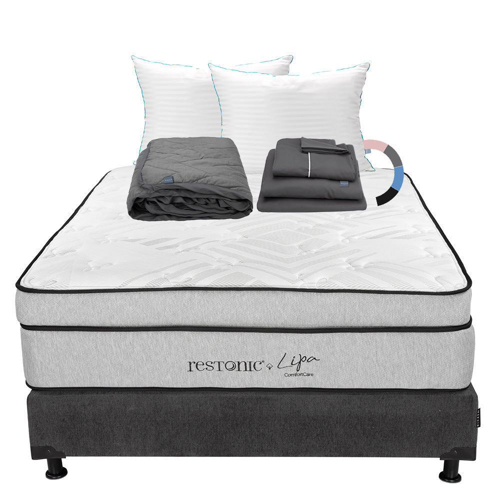 Colchón Restonic Lipa con Box con Ropa de Cama