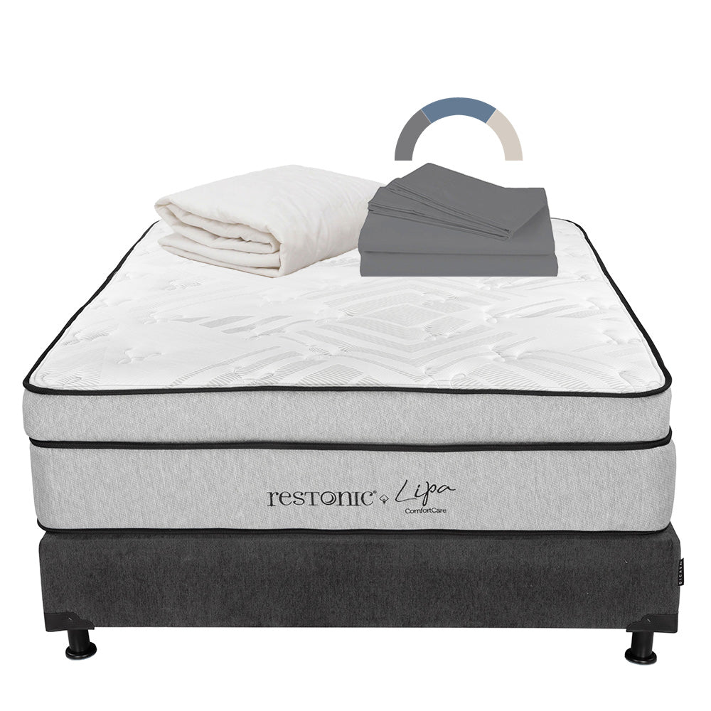 Colchón Restonic Lipa con Box con Ropa de Cama