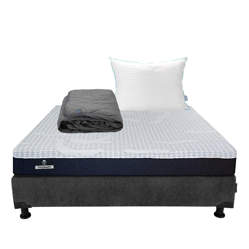 Colchón Spring Air Therapy con Box con Ropa de Cama