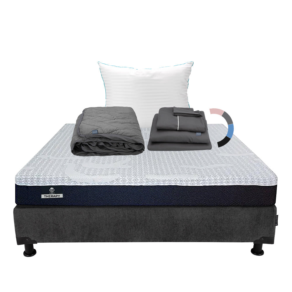 Colchón Spring Air Therapy con Box con Ropa de Cama