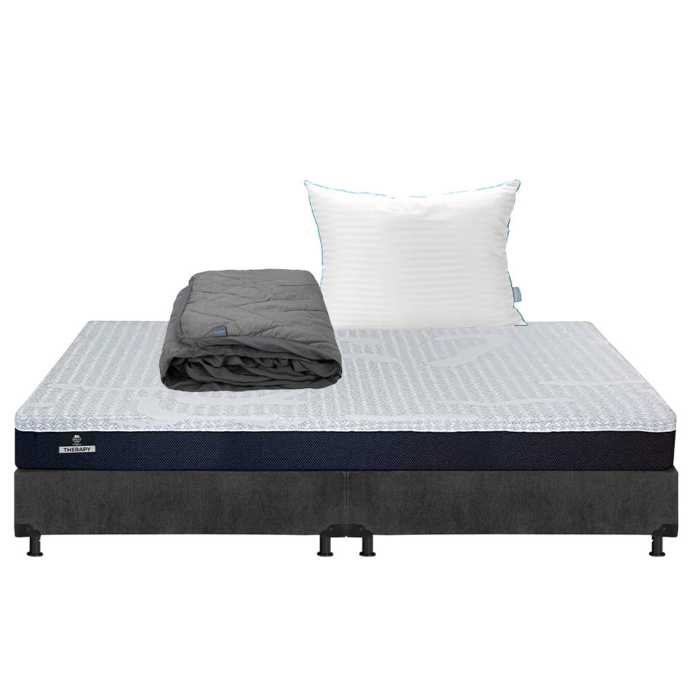 Colchón Spring Air Therapy con Box con Ropa de Cama