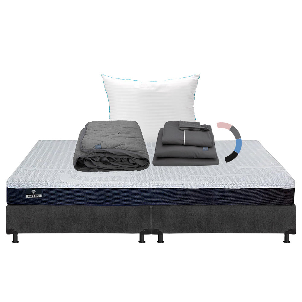 Colchón Spring Air Therapy con Box con Ropa de Cama