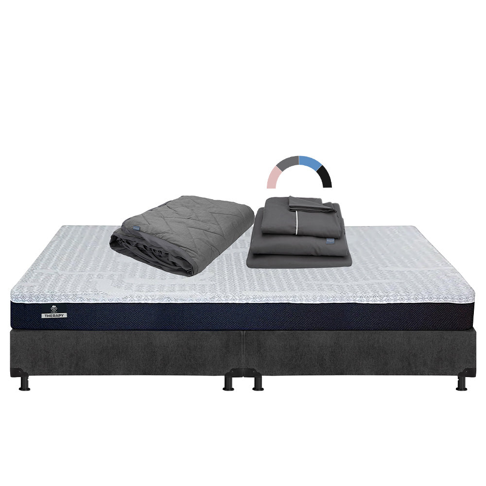 Colchón Spring Air Therapy con Box con Ropa de Cama