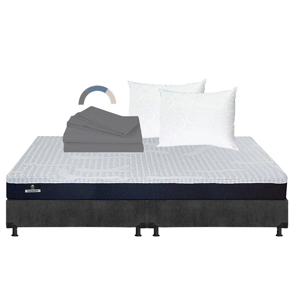 Colchón Spring Air Therapy con Box con Ropa de Cama