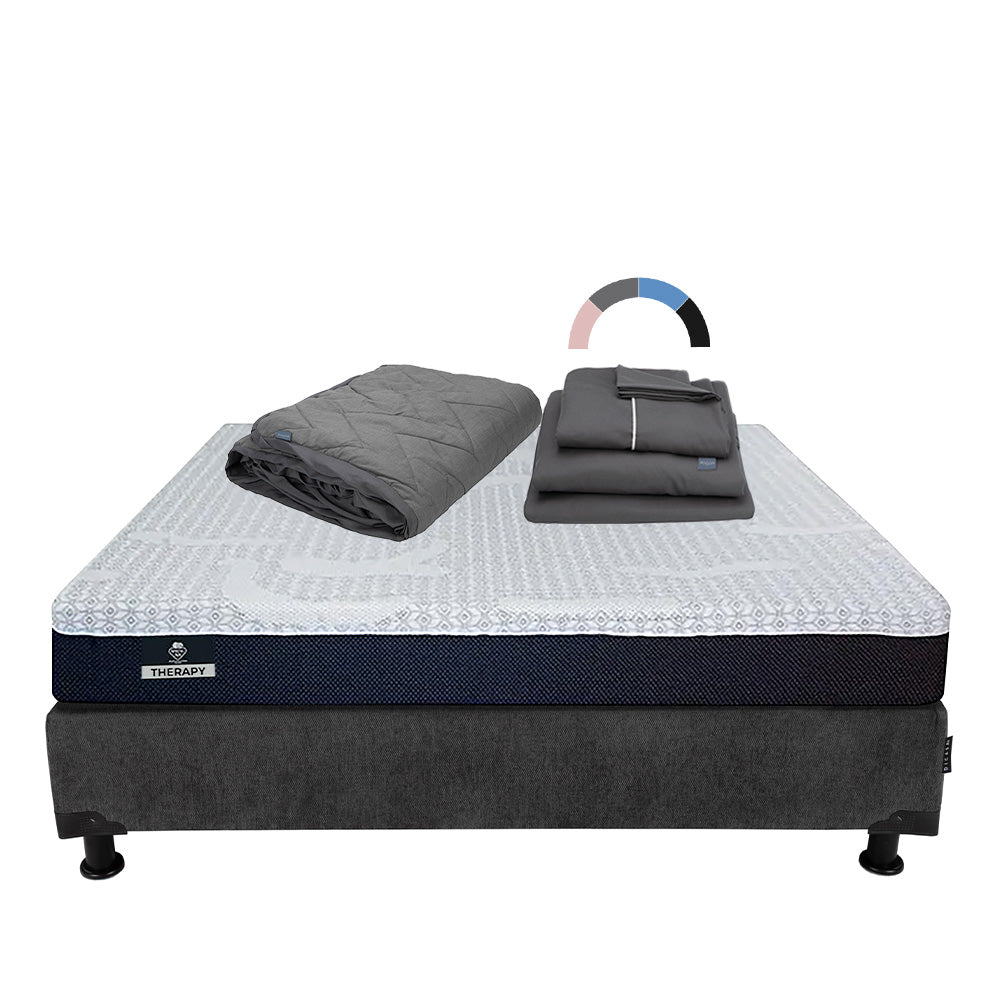 Colchón Spring Air Therapy con Box con Ropa de Cama