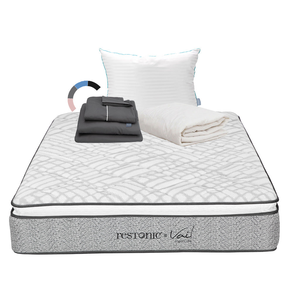 Colchón Restonic Vail con Ropa de Cama