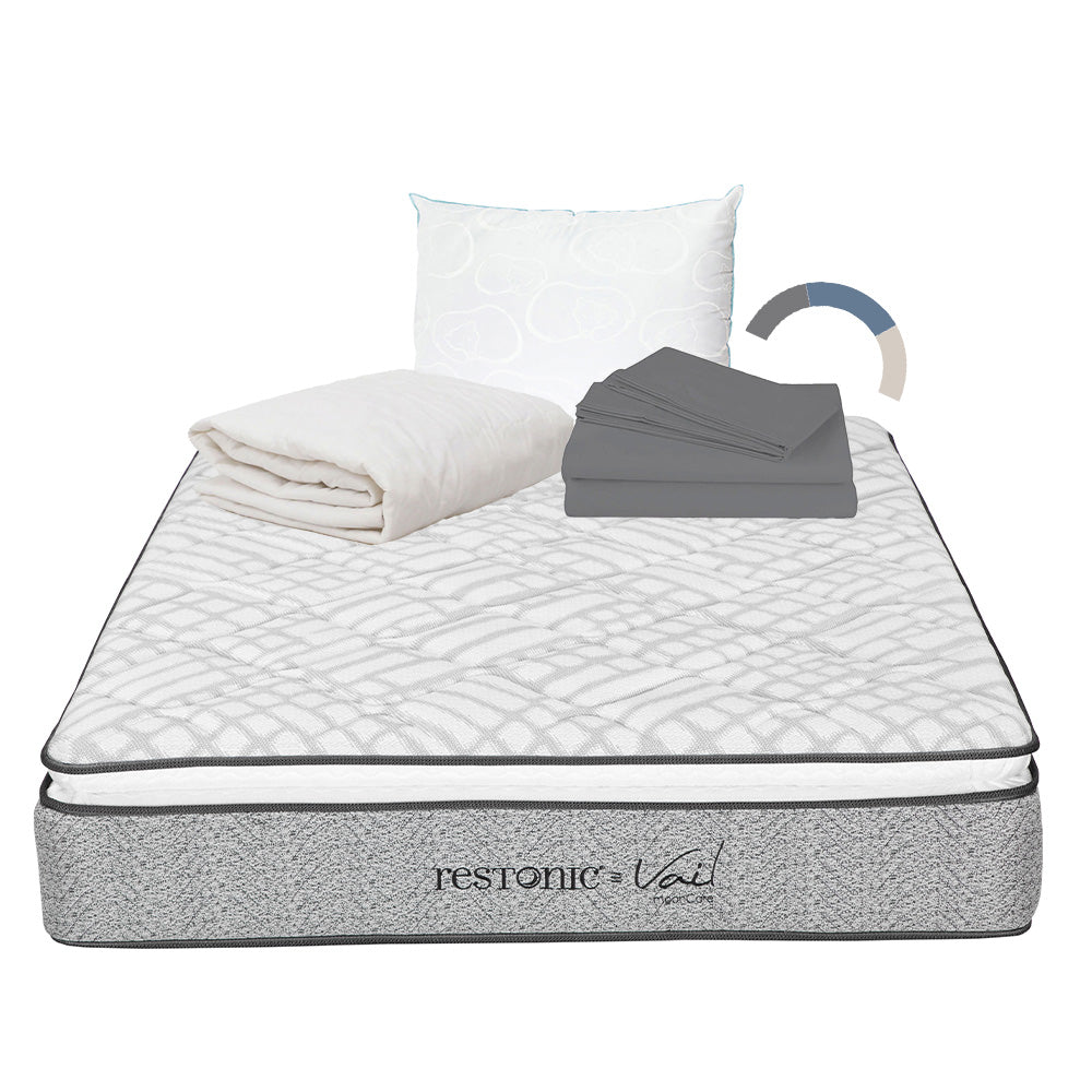 Colchón Restonic Vail con Ropa de Cama