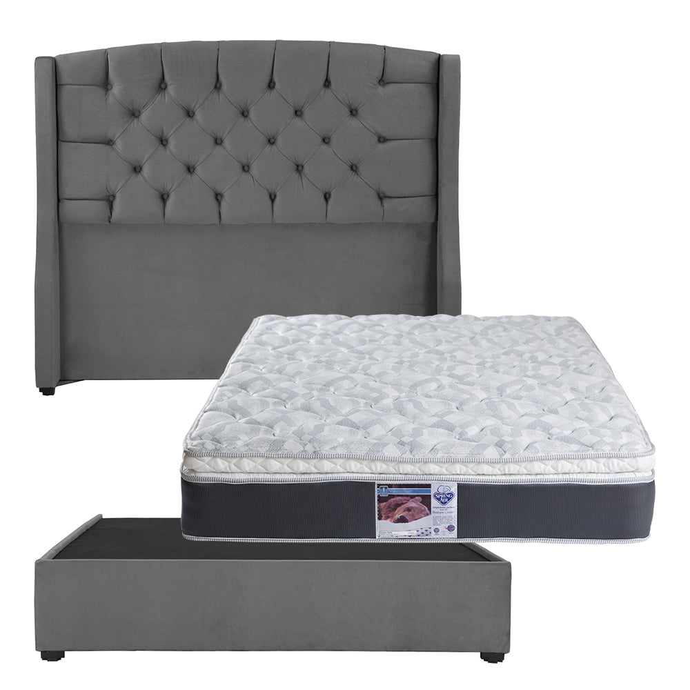 Cabecera Sitka con Base Cama con Colchón